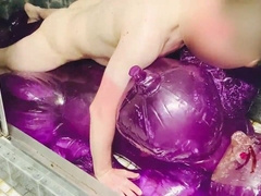 Brief: Penetrating purple inflatable HongYi water woman