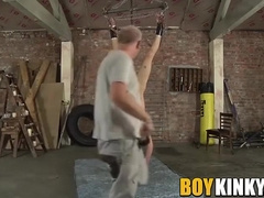 Suspended Twink Gets His Butt Cheeks Red By Master Sebastian