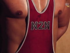 muscular guy Santiago Sanches solo