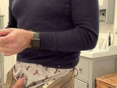 Cumming in boxers, me jerking off, cum in boxers