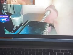 Fuckmachine doggy style cream pie