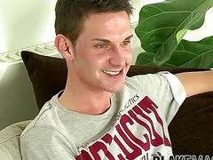 British young man jerks off solo for us
