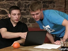 Smart lad involves him into gay game