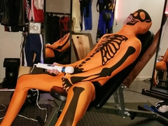 Orange Zentai Swim short Magic Wand Joy