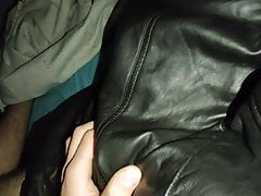 leather jacket masturbation