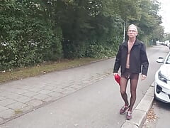 Black transparent womans tights