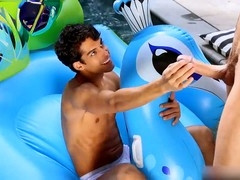 Aiden Ward and Nico Leon in a wild gonzo scene with buttfucking and blowjobs