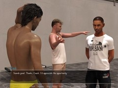 Gay sissy training with anal creampie in a public school setting