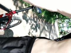 stud bare on a bicycle- TEENIE NATURIST FELLOW