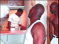 Gay man getting ass fucked in gang