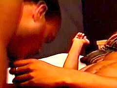 Twinks on rubber hood luvs a sensuous Blowjob