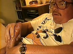 Grandpa daddy shooting a big load in his face and mouth