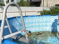 The boss fucks his pool cleaner with his thick and big dick - 380