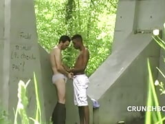 192 Seyx Ebony Twink Fucked Outdoor Exhib by Footballer