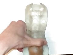 Transparent fleshlight cumshot