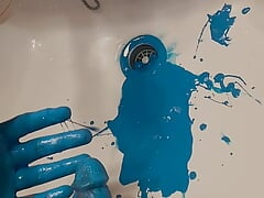 Cum out real blue semen