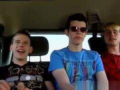 Teen boy sucking dick in a car