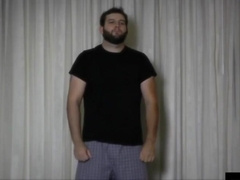 fuzzy bear brad showing and jerking off