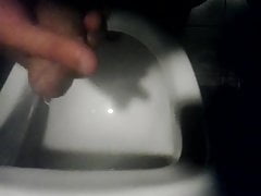 Wanking on Office's Bathroom