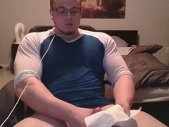 Muscle Nerd Jerk Off & Cum 8