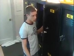 Locker room two guys
