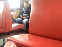 Big cum in train 2