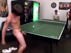 Naked students 18+ playing ping pong