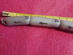 My ass pushes out a long sausage toy with a diameter of 32mm and a length of 1 meter