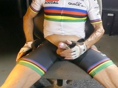 Erotic gay masturbation with cock ring leads to explosive climax