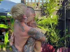 Inked FTM: Ass bandit garden inhale & pound