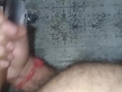 Desi With big black cock masburtion in public wc