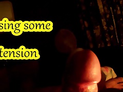 losing some tension! dick with lots of cum