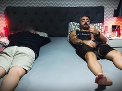 I Jerk Off My Big Cock Next To My Stepbrother While He Doesnt See - While Our Stepmother Is Away