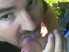 Blowjob in the woods.