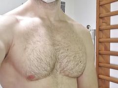 Sport Man in Socks Masturbate and Cum