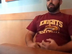 Bearded Bro Public Jerk Off in A Coffee Shop 7