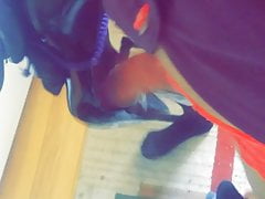 Melanie bitch is training cum