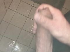 Big cumshot in shower