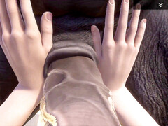 Anthro, big cock, gay blowjob