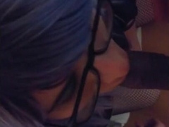 BBC cums in mouth of white sissy fag6666