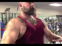 Older gay men, showing dick, gym