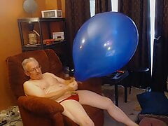 Blow 2 Pop a 24 and a 12 inch Balloon then Cum  (Blnbngr 48