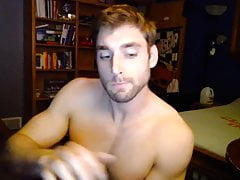 Muscle stud jerk off & flex ( no cum )