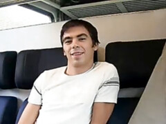 Pretty amateur Czech sucking dick on a moving train