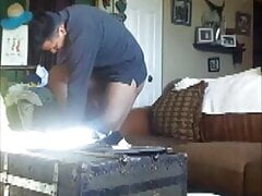 latin painter gets a free blowjob from the old house owner