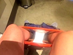 Public, man in panties, first-timer