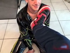 Bareback cum, feet sniff, gay bareback