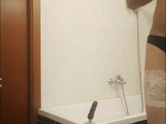 Dark-Hued and Milky Stockings Getting Off