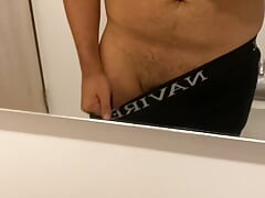 Macho bear playing hot in the bath