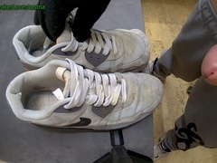 Nike, toe fuck, gay trashed shoes